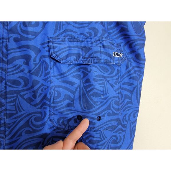 Vineyard Vines Zip Pockets Men's Blue Swimming Shorts - XXL - Picture 3 of 7